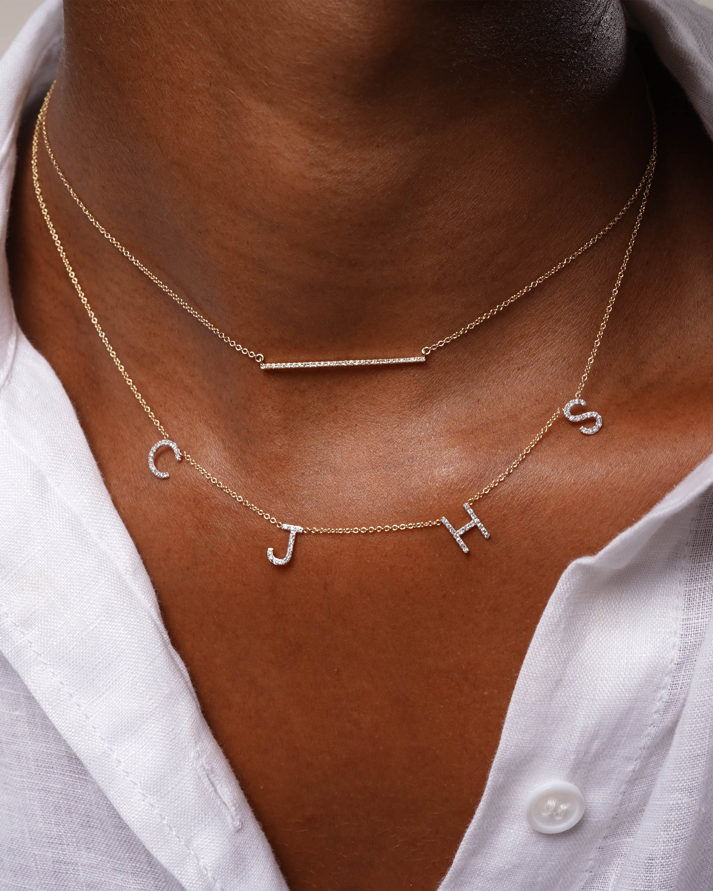 Diamond Bar Necklace SAMPLE SALE Zoe Lev Jewelry