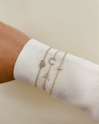 Diamond Initial Bracelet