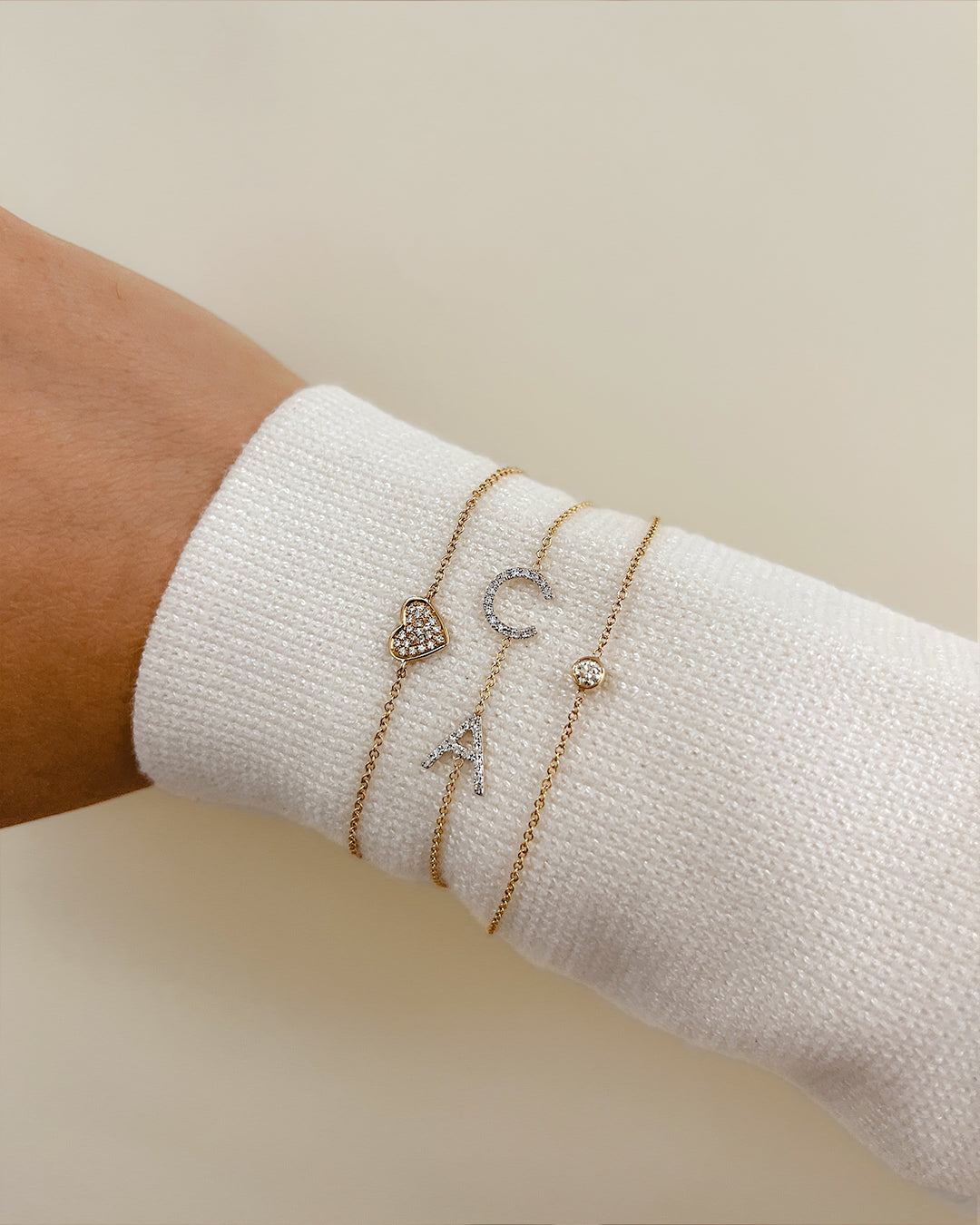 Zoe Lev Jewelry - Diamond Initial Bracelet