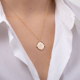 Spinner Compass Medallion Pendant Personalized Zoe Lev Jewelry