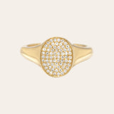 Pave Diamond Signet Ring Zoe Lev Jewelry