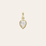 Pear Bezel Diamond Pendant Zoe Lev Jewelry