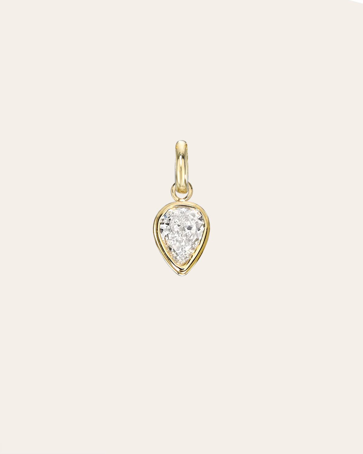 Pear Bezel Diamond Pendant