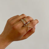 Multiple Moonstone and Diamond Band Zoe Lev Jewelry