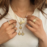 14k Gold Diamond Queen Bee Medallion Necklace Zoe Lev Jewelry