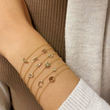 14k Gold Tiny Peace Bracelet Zoe Lev Jewelry