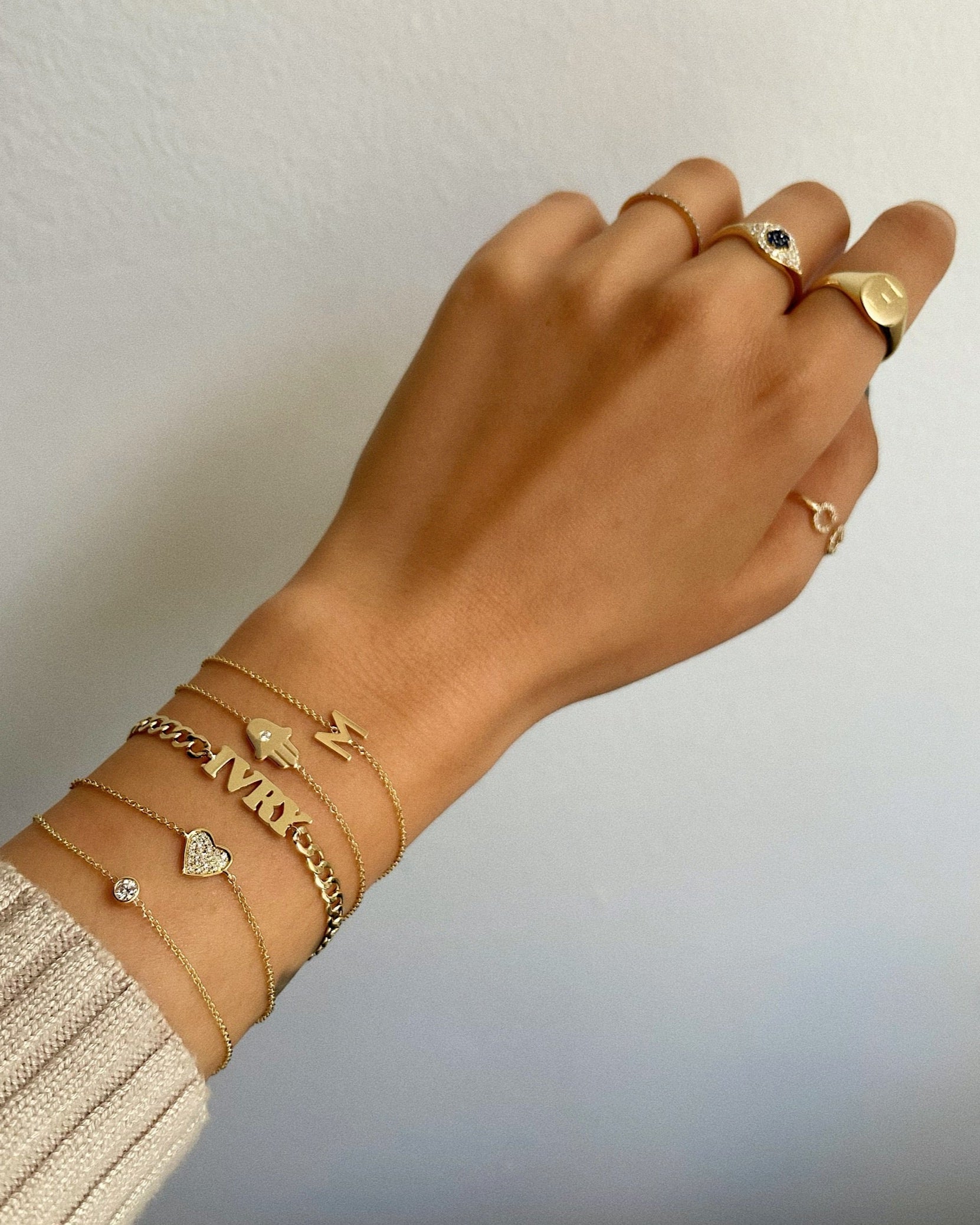 Large Bezel Diamond Bracelet Zoe Lev Jewelry