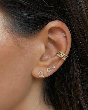 Diamond Initial Earrings  Shannakian Fine Jewellery