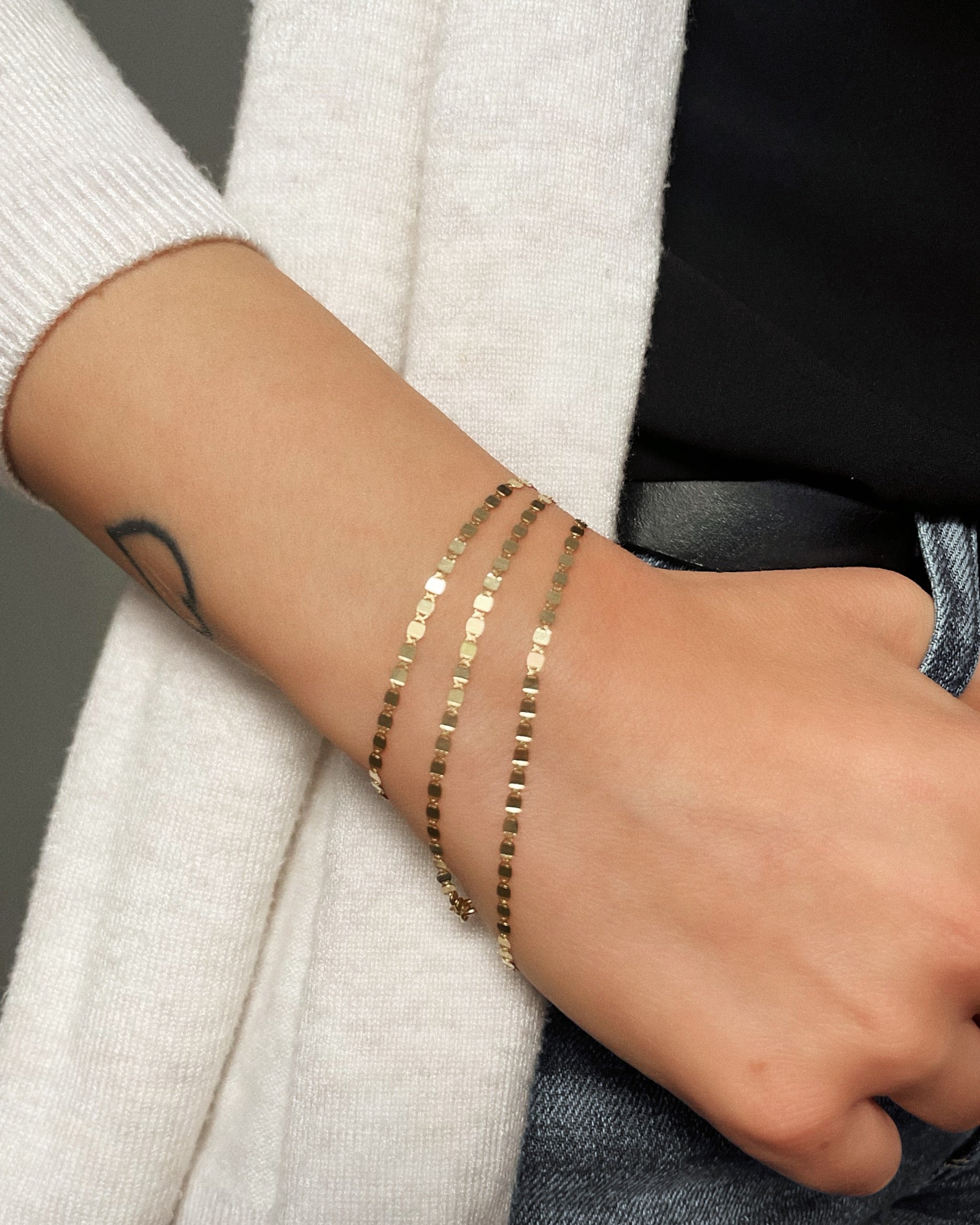 14k Gold Mirror Chain Bracelet Chains Zoe Lev Jewelry