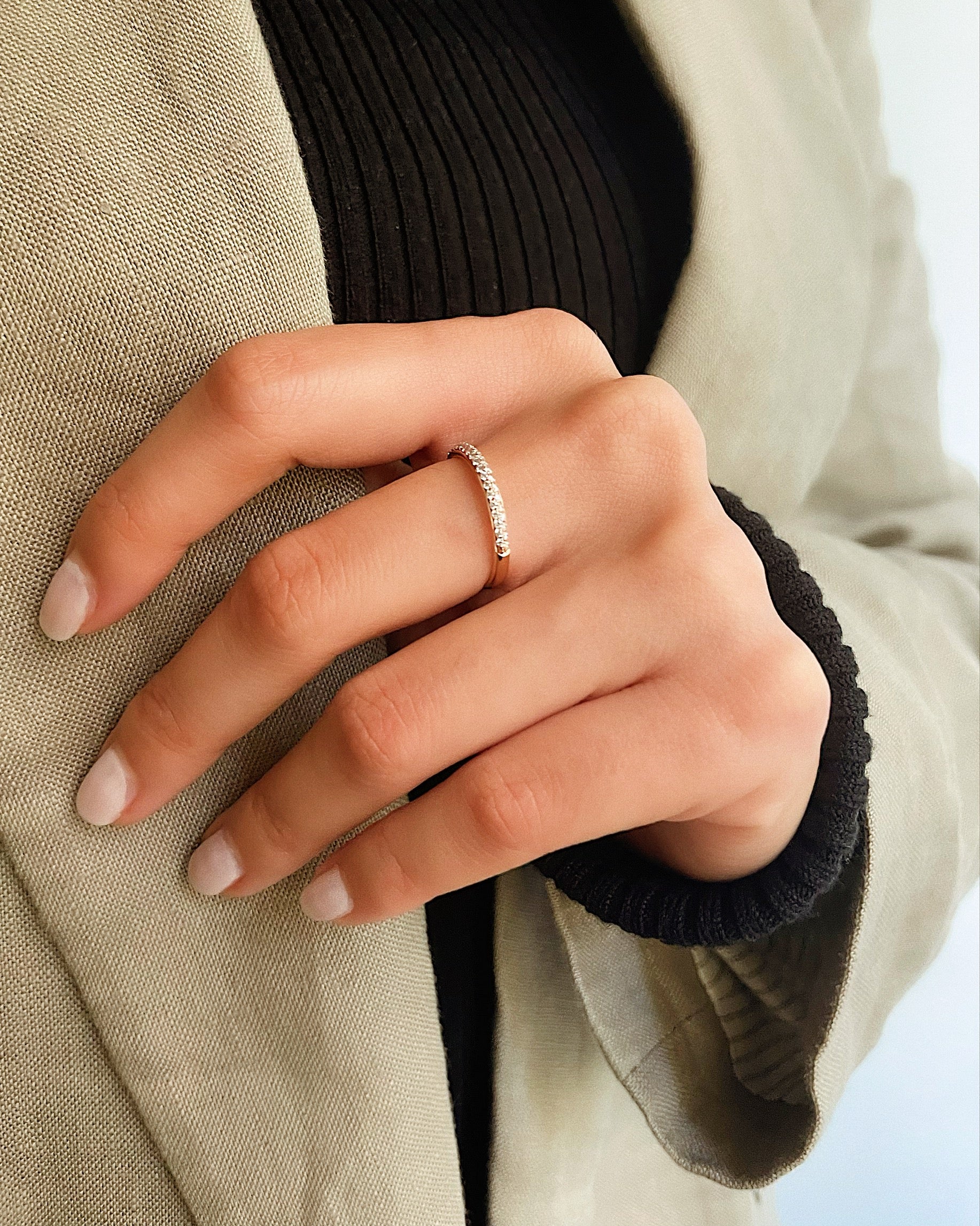 Double Row Diamond Band SAMPLE SALE Zoe Lev Jewelry