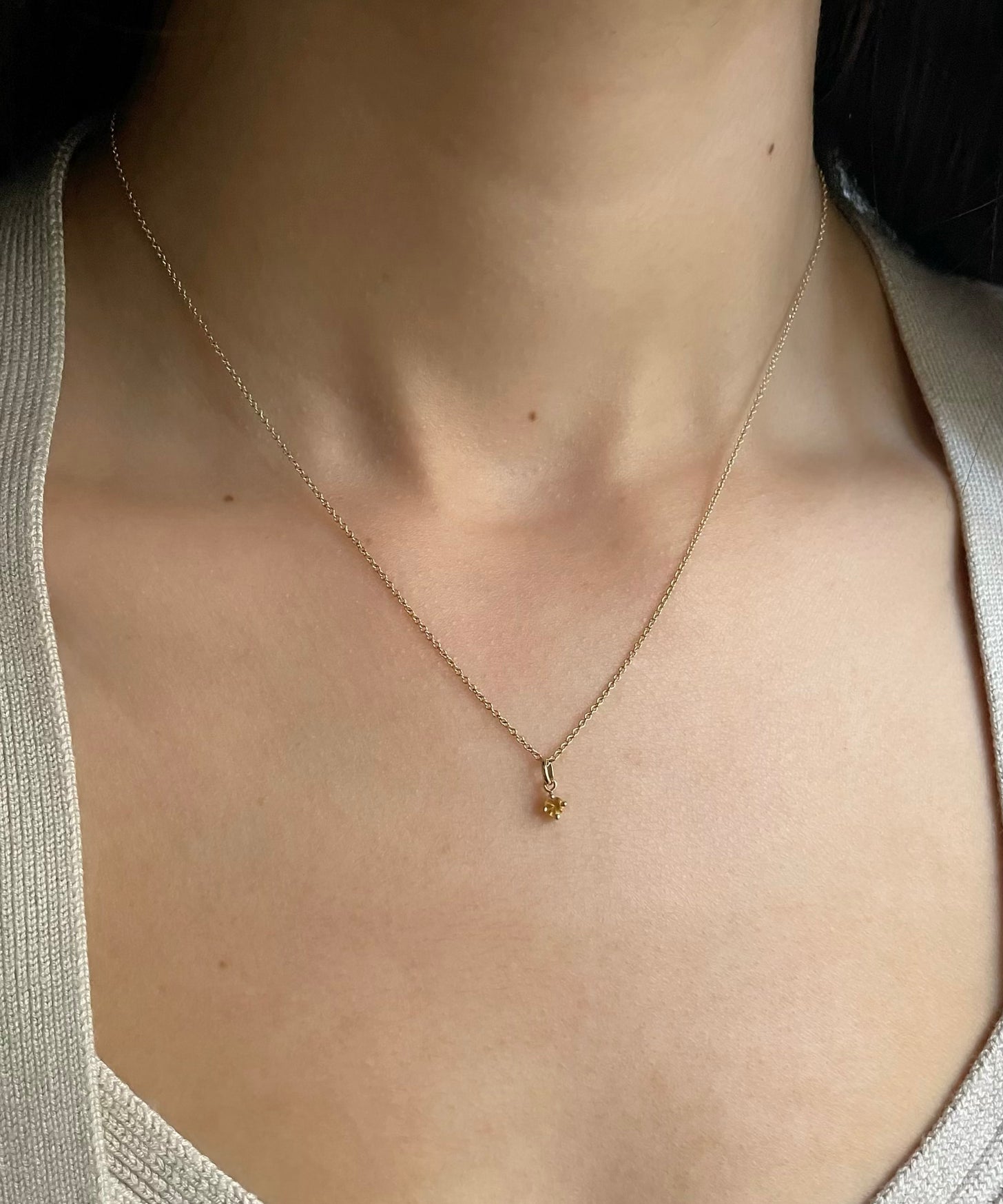 Topaz 4 Prong Pendant SAMPLE SALE Zoe Lev Jewelry