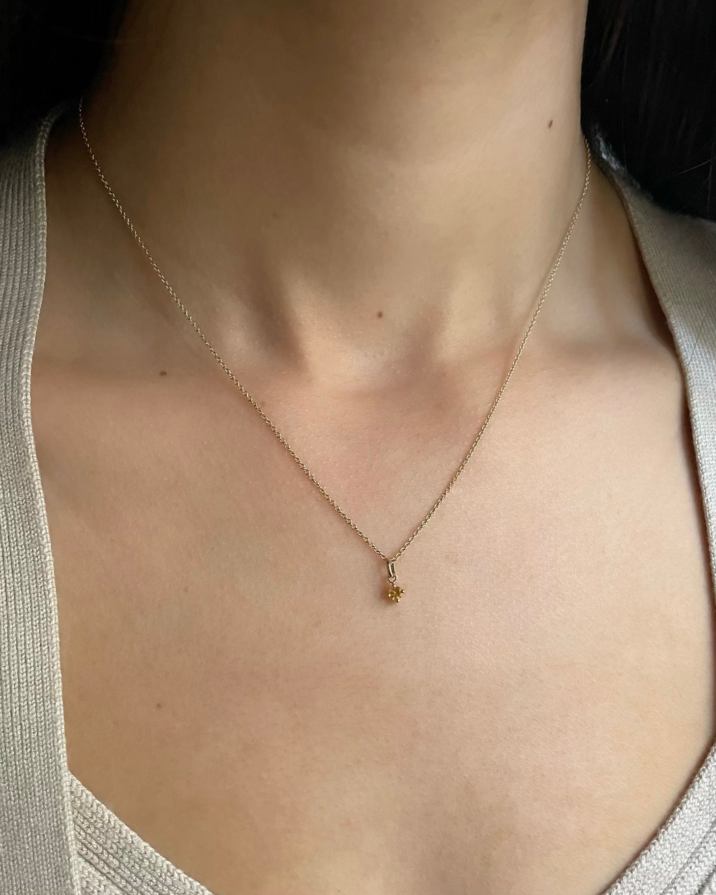 Topaz 4 Prong Pendant SAMPLE SALE Zoe Lev Jewelry