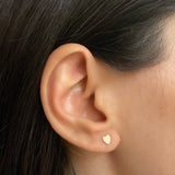 14K Gold Heart Stud SAMPLE SALE Zoe Lev Jewelry