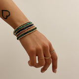 Malachite Beaded Bracelet - 6.5"-7" adjustable SAMPLE SALE Zoe Lev Jewelry