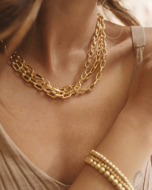 Oval Link Chain Necklace- Gold Vermeil