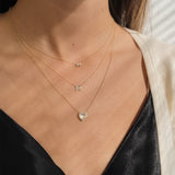 Diamond Moonstone Heart Necklace SAMPLE SALE Zoe Lev Jewelry