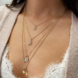 Diamond Lock Necklace Personalized Zoe Lev Jewelry