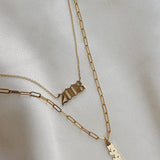 14k Gold Date Pendant Personalized Zoe Lev Jewelry