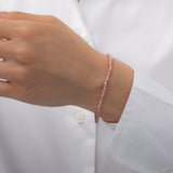 Pink Rhodochrosite Beaded Bracelet - 6.5"-7" adjustable SAMPLE SALE Zoe Lev Jewelry