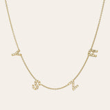Mini Diamond Spaced Initial Necklace Personalized Zoe Lev Jewelry