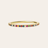 Rainbow Eternity Band - 4 SAMPLE SALE Zoe Lev Jewelry