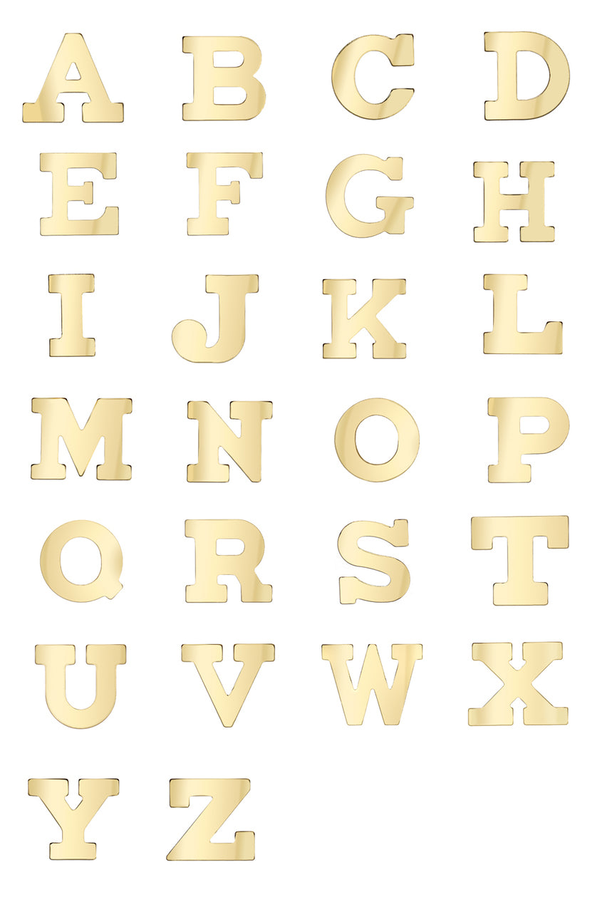 Mini 14k Yellow Gold Initial Stud Earring SAMPLE SALE Zoe Lev Jewelry