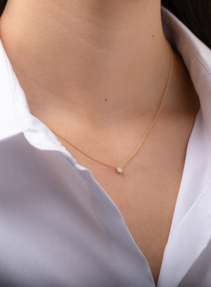 0.51 Marquise-cut Natural Diamond Drop Bezel Necklace – Kobelli