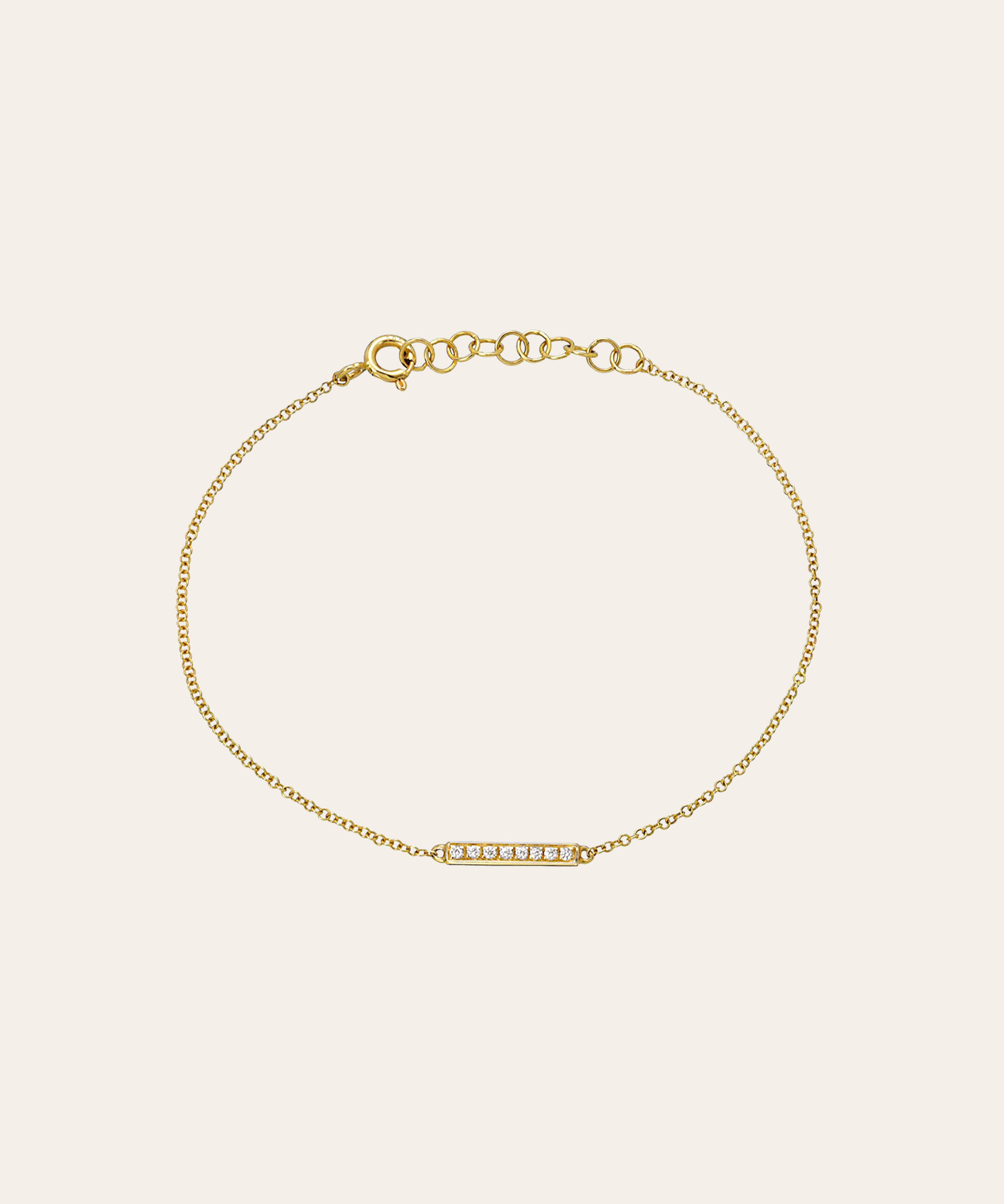 Small Diamond Bar Bracelet SAMPLE SALE Zoe Lev Jewelry