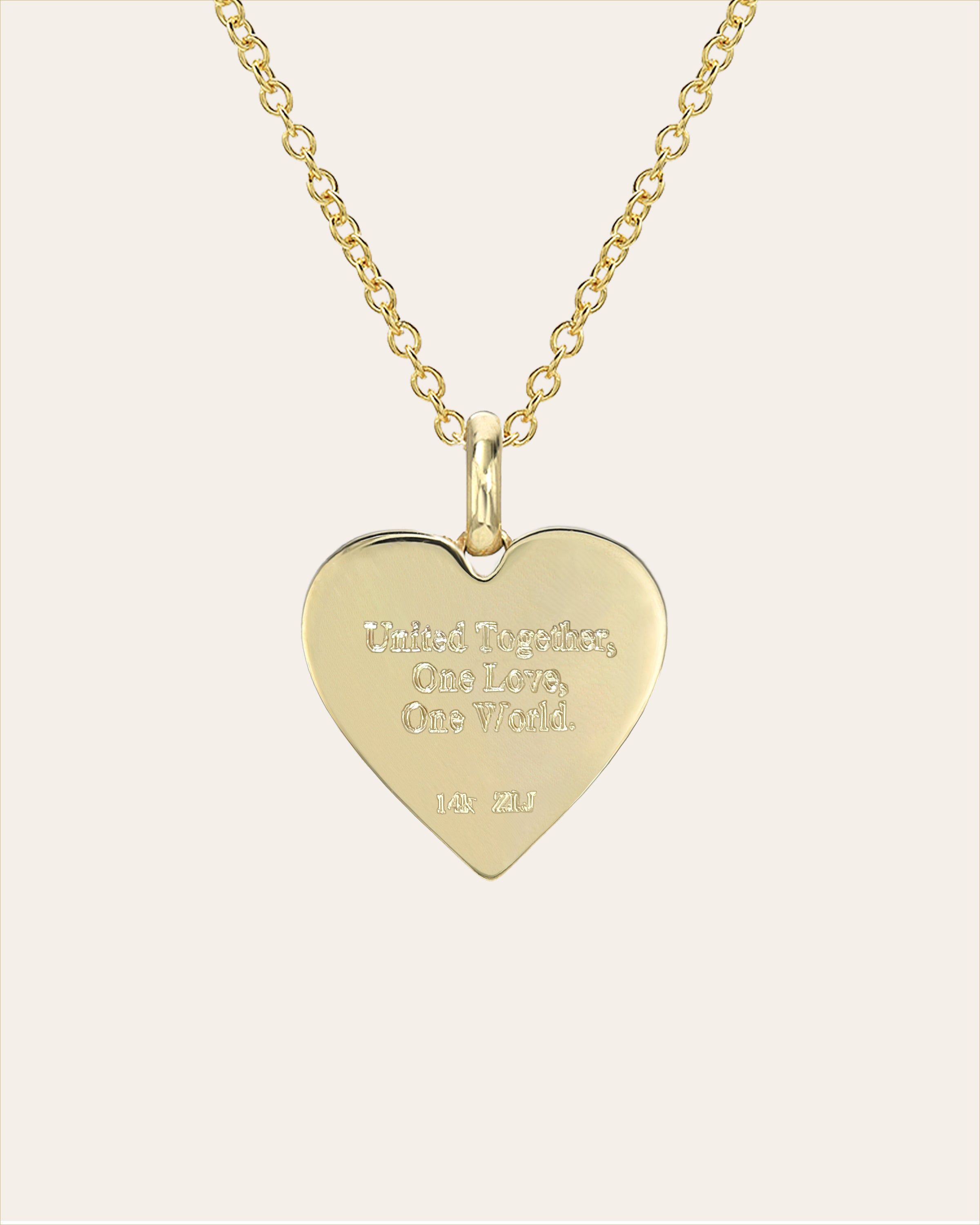 Small One Love Heart Necklace Zoe Lev Jewelry