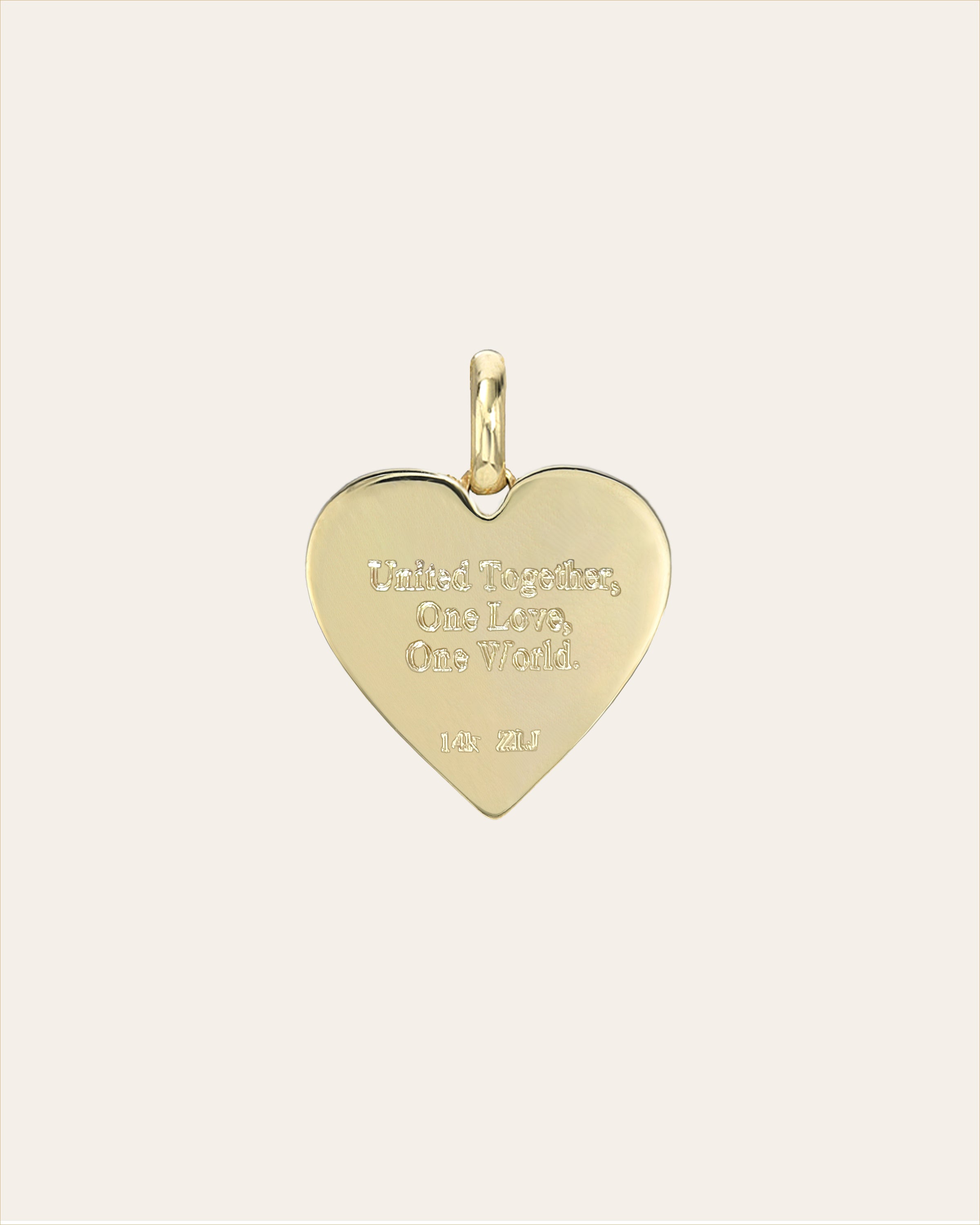 Small One Love Heart Pendant Zoe Lev Jewelry