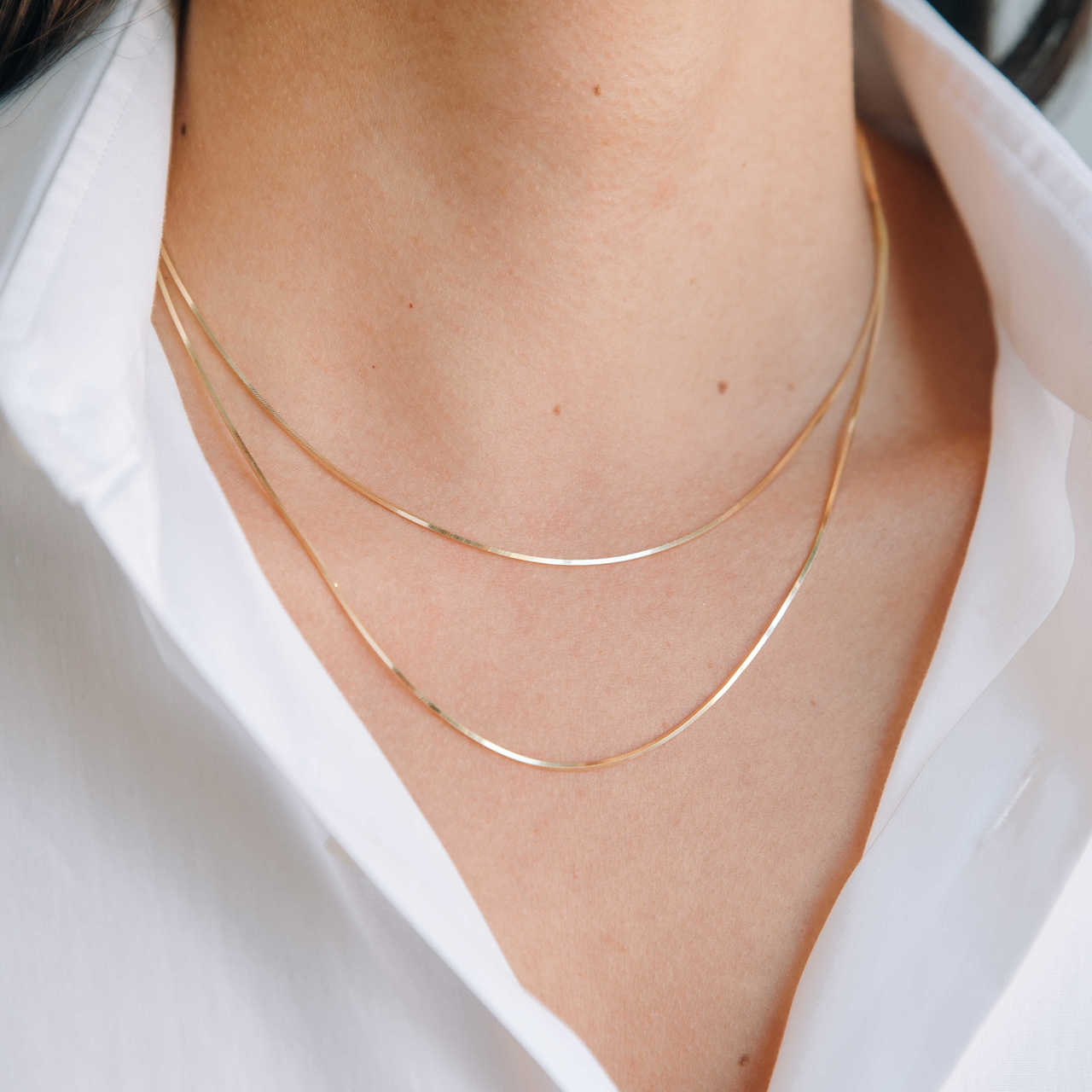 14k Gold Filled Snake Chain Adjustable Lariat Y Necklace – DianaHoDesigns