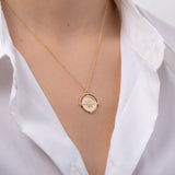 Spinner Compass Medallion Necklace Personalized Zoe Lev Jewelry