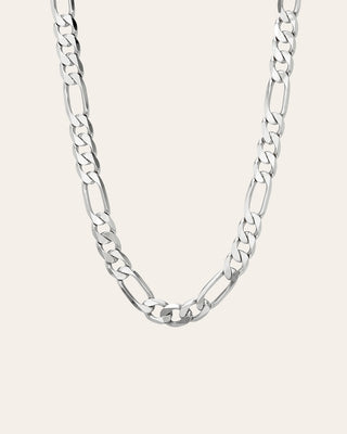 Sterling Silver Extra Large Figaro Chain Necklace