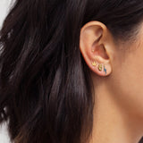 14k Gold Bead Stud Earrings Zoe Lev Jewelry