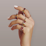 Rainbow Eternity Band - 4 SAMPLE SALE Zoe Lev Jewelry
