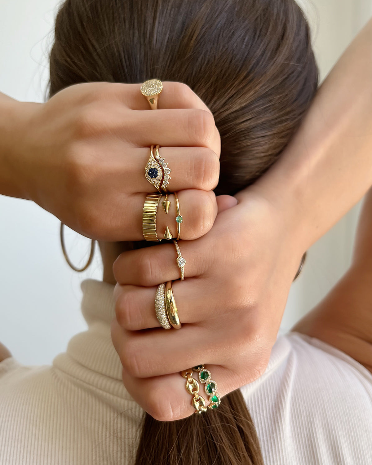 14k Gold Dome Band Ring Zoe Lev Jewelry