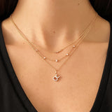 Mini 3 Prong Graduated Diamond Necklace SAMPLE SALE Zoe Lev Jewelry