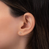 Tiny Diamond Evil Eye Stud Earring Zoe Lev Jewelry