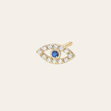 Tiny Diamond Evil Eye Stud Earring Zoe Lev Jewelry