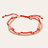 Vermeil Trio Fortune Bracelet - Red SAMPLE SALE Zoe Lev Jewelry