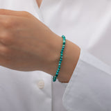 Turquoise Beaded Bracelet - 6.5"-7" adjustable SAMPLE SALE Zoe Lev Jewelry