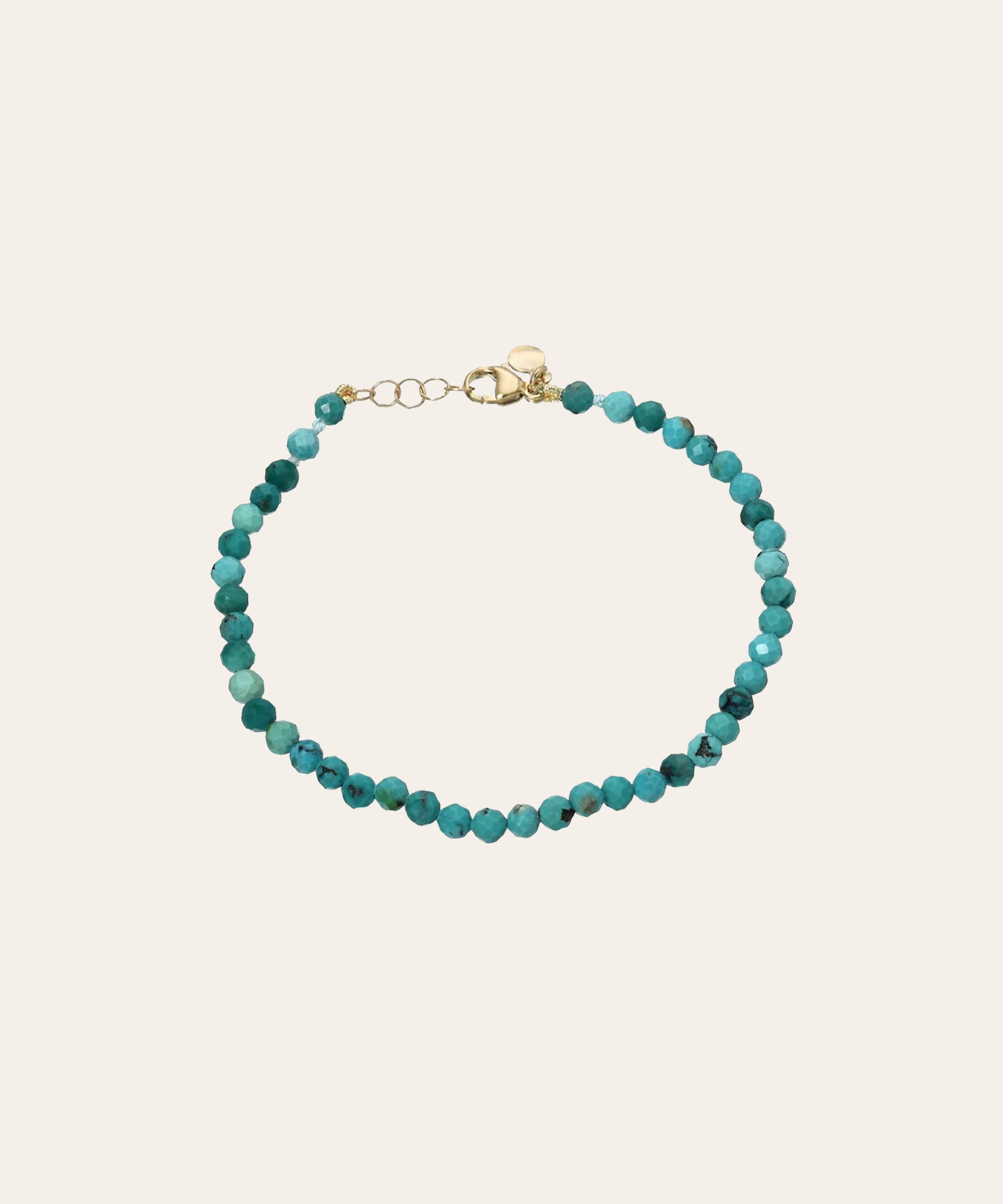 Turquoise Beaded Bracelet - 6.5"-7" adjustable SAMPLE SALE Zoe Lev Jewelry