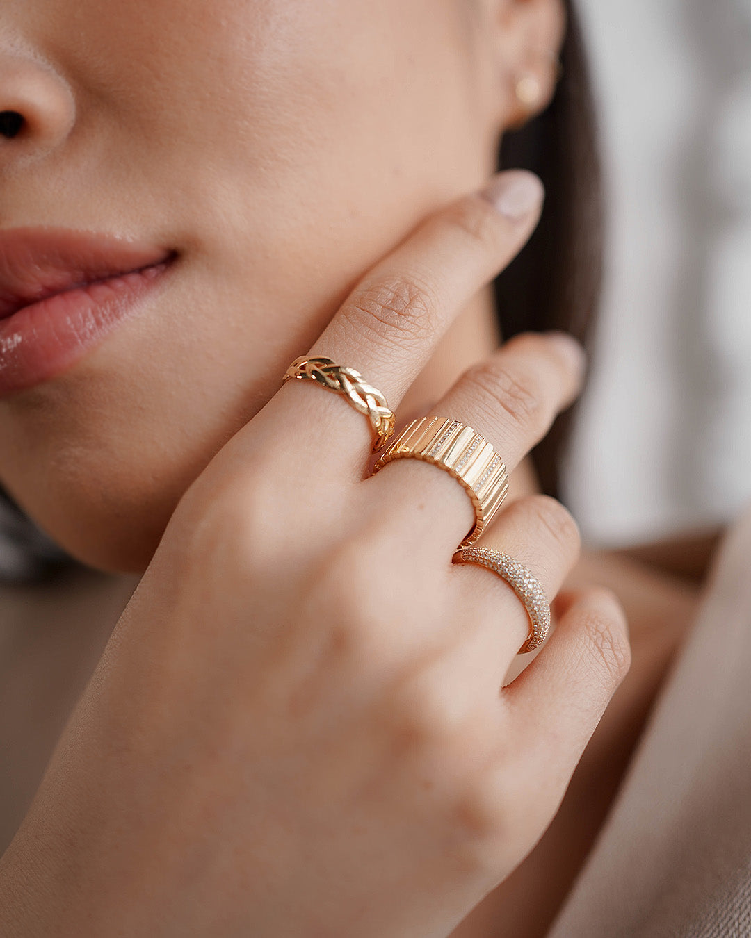 Large Diamond Cigar Bar Ring Zoe Lev Jewelry