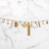 14k Gold Vertical Nameplate Pendant Personalized Zoe Lev Jewelry