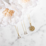 14K Diamond Celestial Necklace Zoe Lev Jewelry