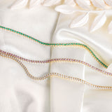 3 Prong Emerald Tennis Necklace Zoe Lev Jewelry