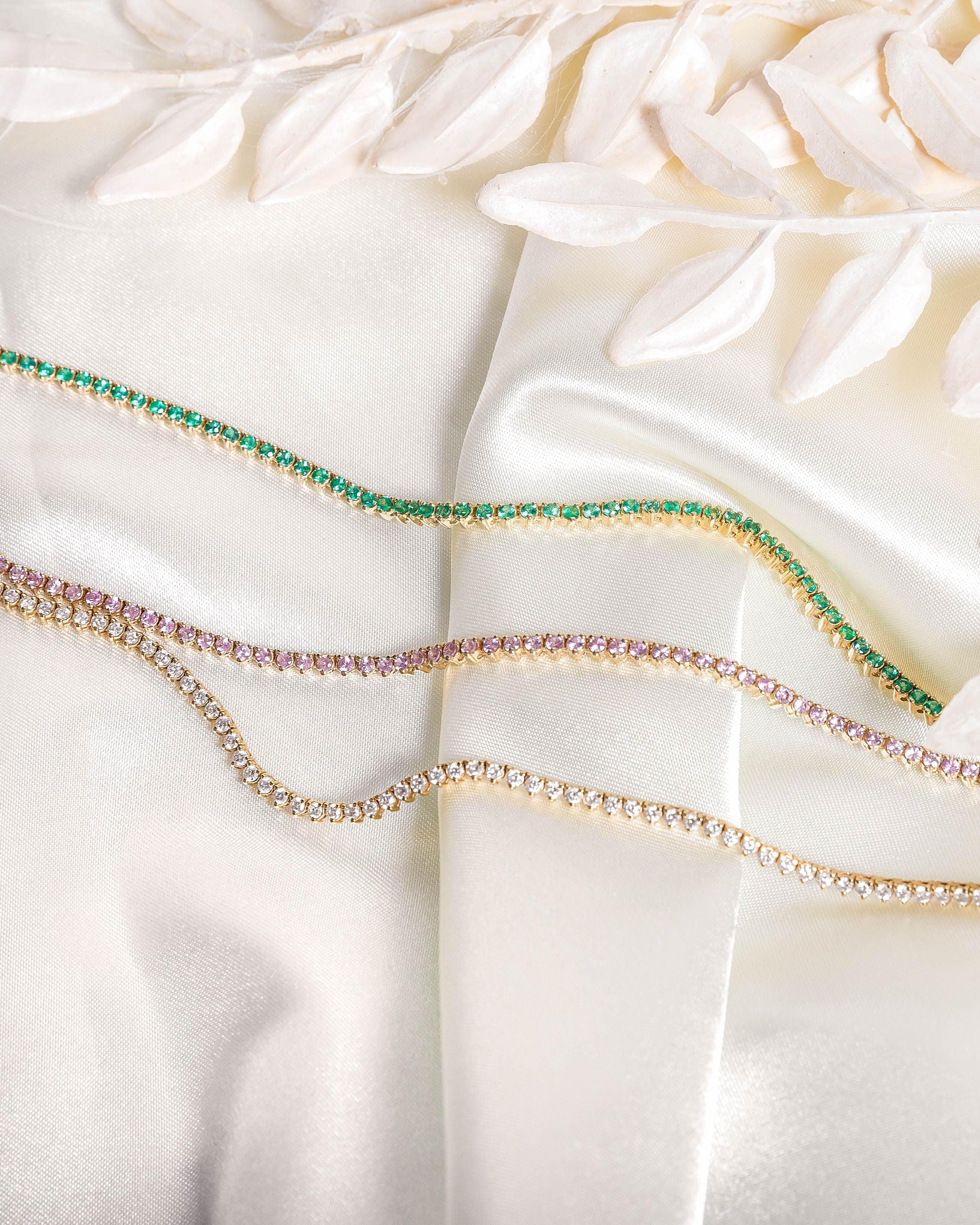 3 Prong Emerald Tennis Necklace Zoe Lev Jewelry