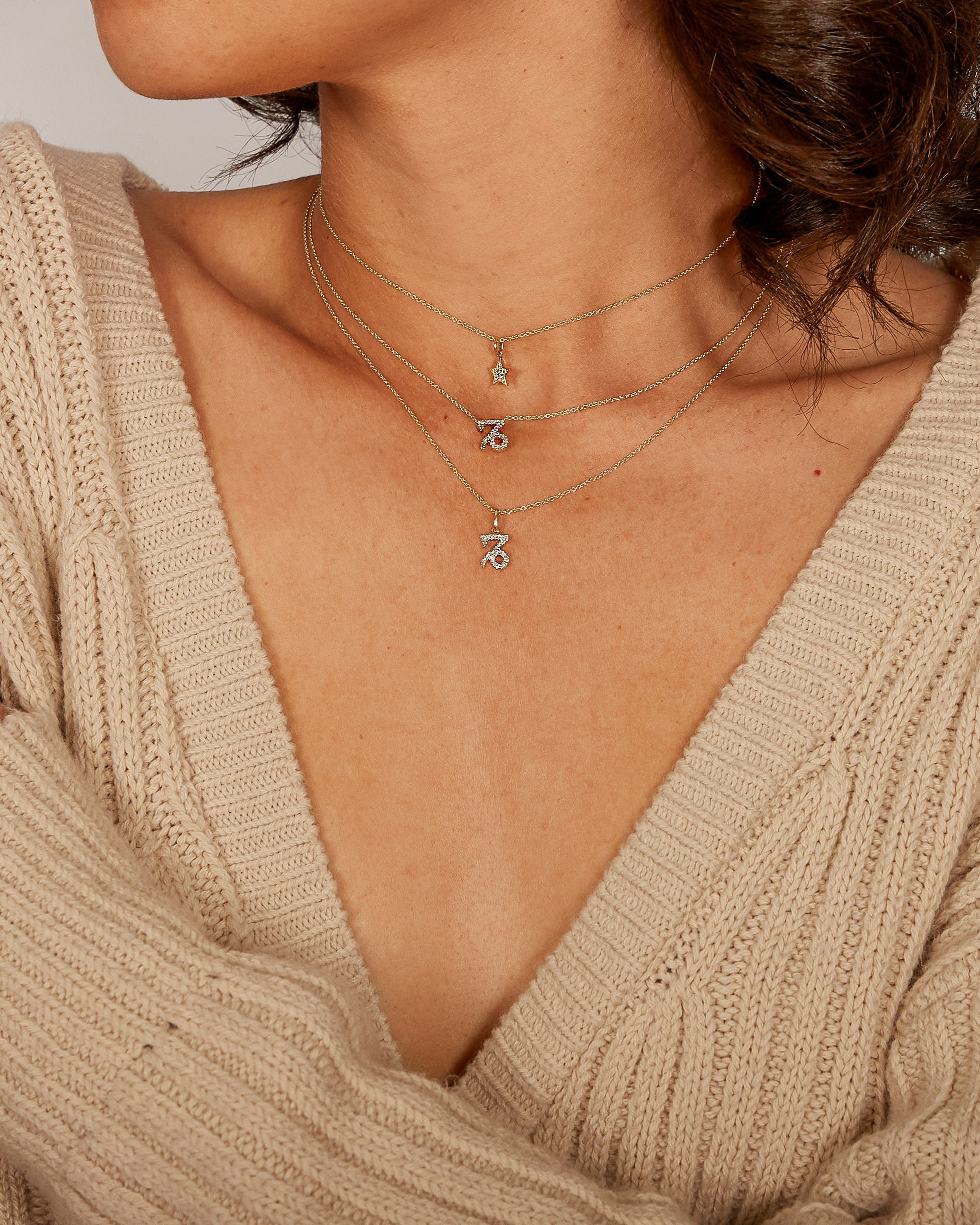 Diamond Zodiac Sign Pendant Personalized Zoe Lev Jewelry