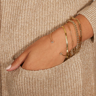 14k Gold Herringbone Bracelet