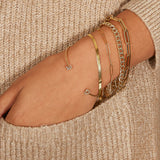 14k Gold Paper Clip Chain Bracelet Zoe Lev Jewelry